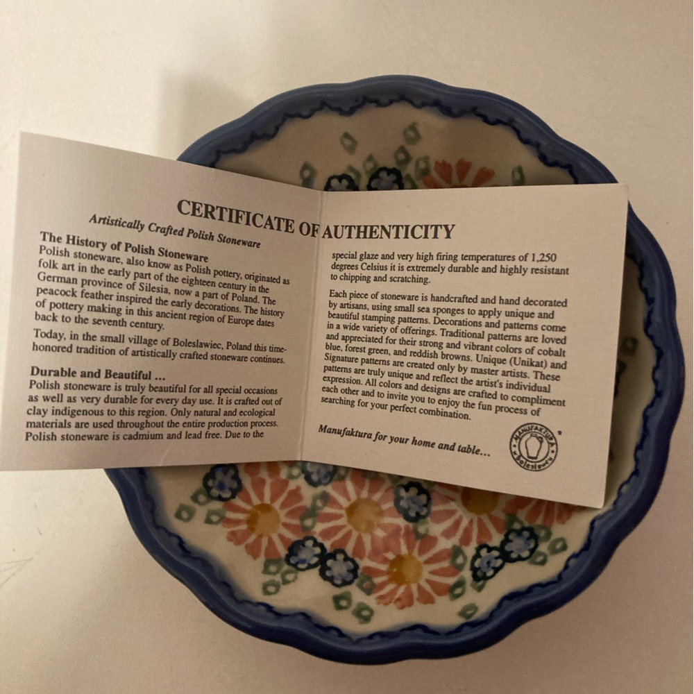 UNIKAT Authentic Polish Ceramic Candy Bowl - Picture 6 of 6